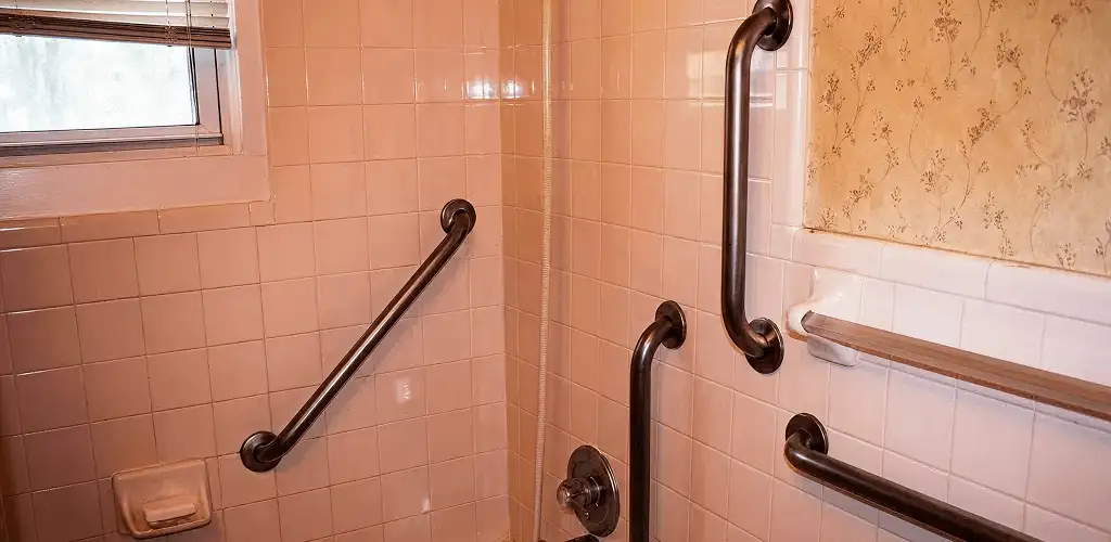 Shower grab bar installation for bathroom safety and accessibility in Syracuse, NY