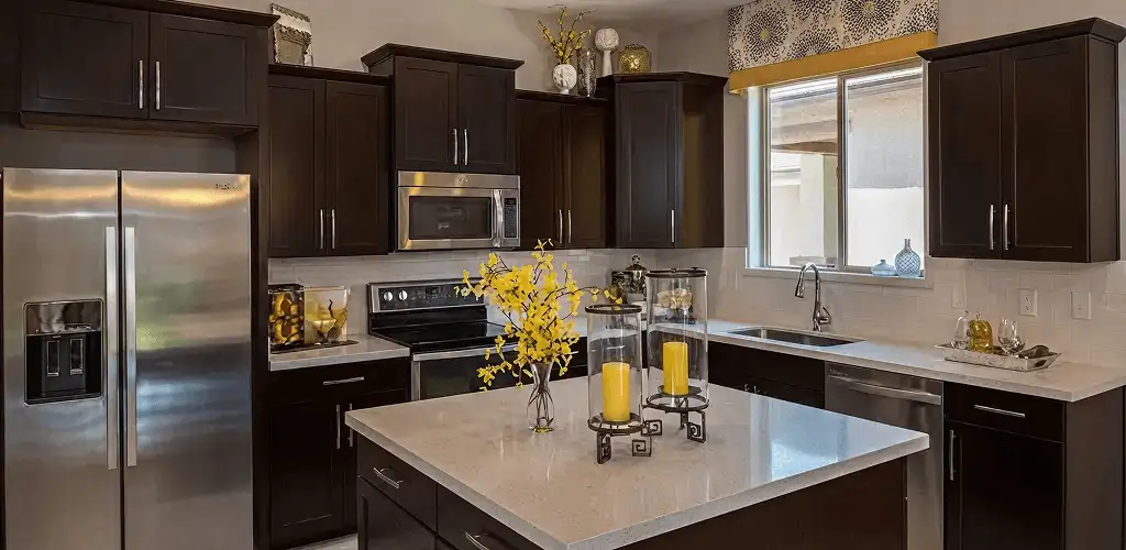 Cabinet painting results with freshly painted kitchen cabinets in Syracuse, NY