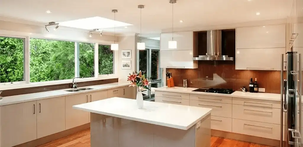 Kitchen cabinet refacing and remodel results in a modern kitchen in Syracuse, NY