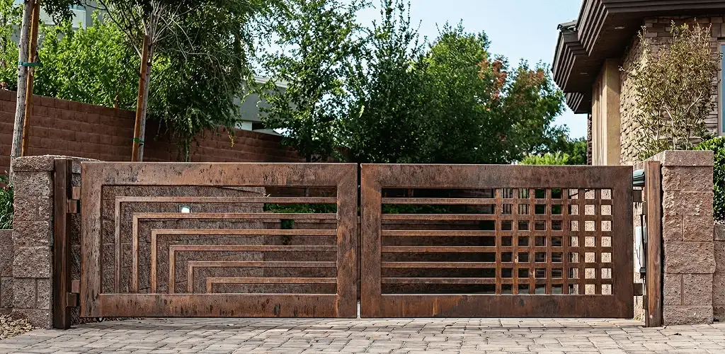Custom driveway gate installation for a home entrance in Syracuse, NY
